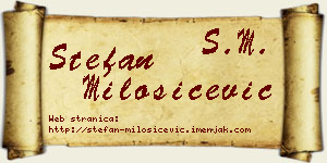 Stefan Milošičević vizit kartica